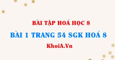 Bài 1 trang 54 SGK Hoá 8: Định luật bảo toàn khối lượng